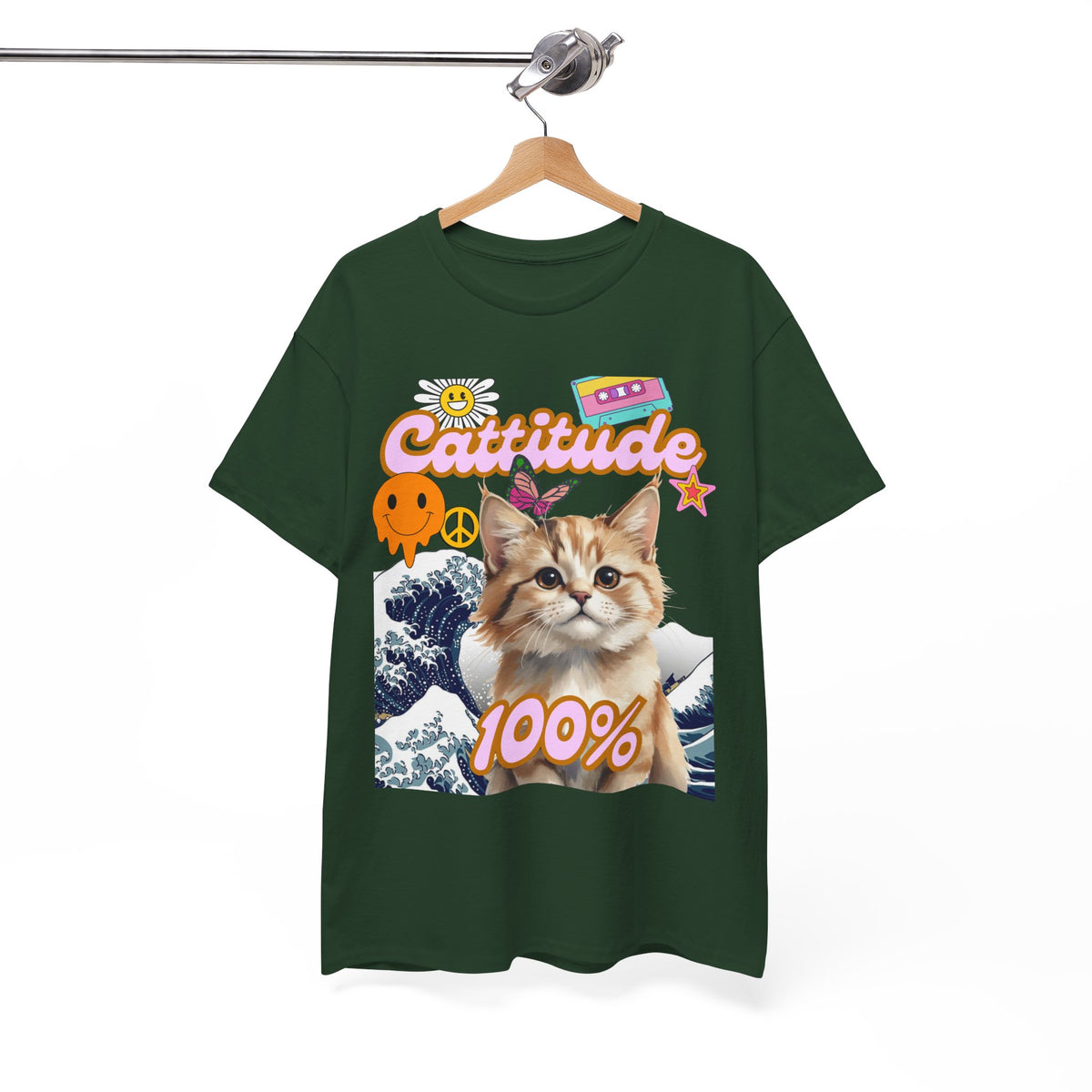 Cattitude 100% Waves Edition - Cat Lovers - Unisex T-shirt