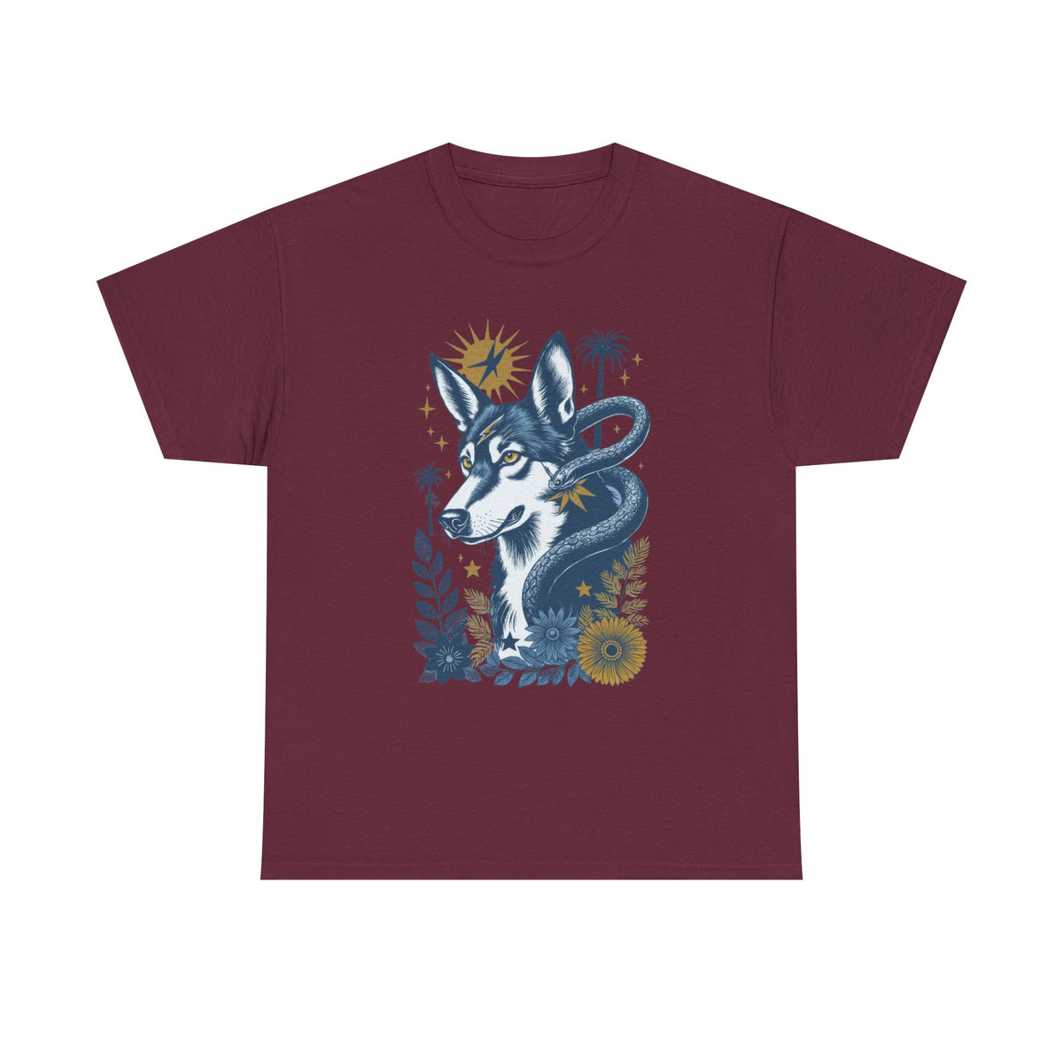 Husky Vintage Style Tattoo graphic T-Shirt