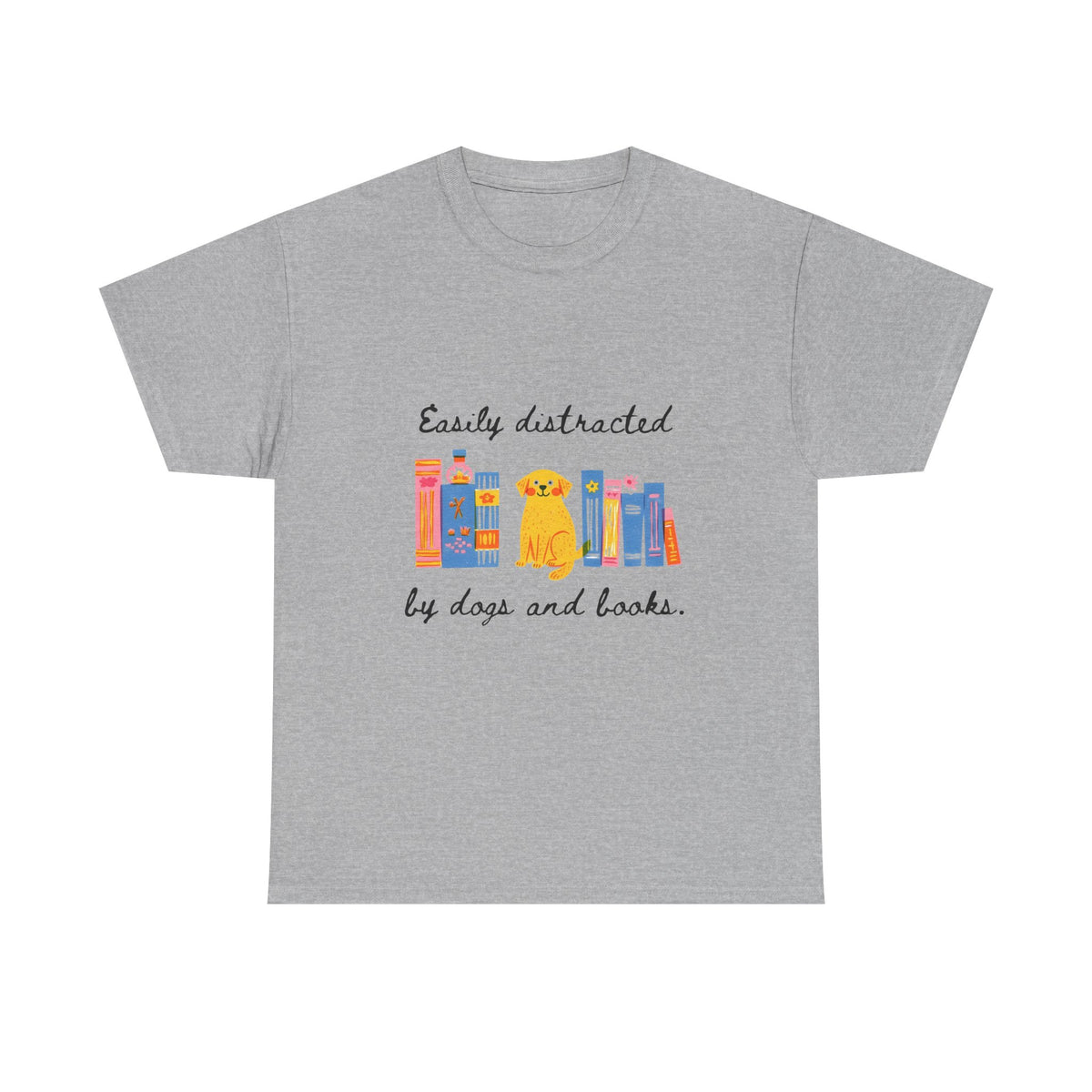 Easily Distracted by Dogs & Books |  Unisex T-shirt