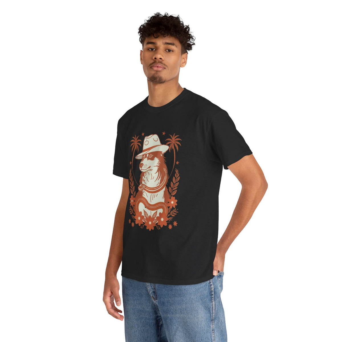 Husky Vintage Print Palms T-Shirt