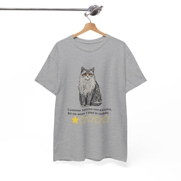 Customer Service Nonexistent Cat Review Tee by Electrik Land
