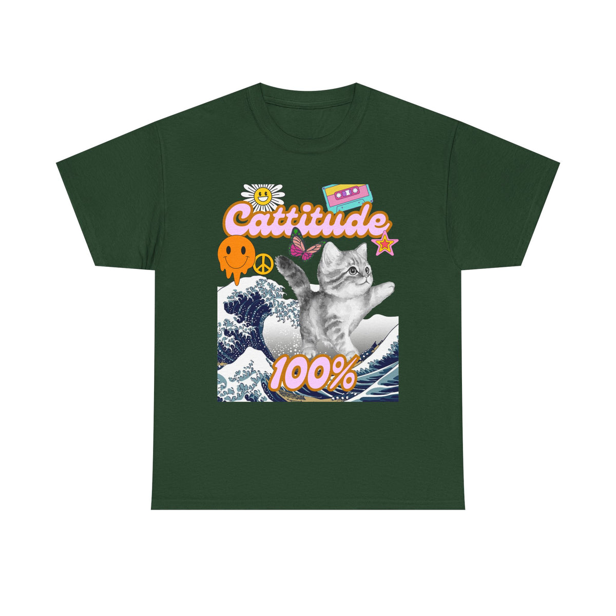 Cattitude 100% -  Cat Lovers - Unisex T-shirt