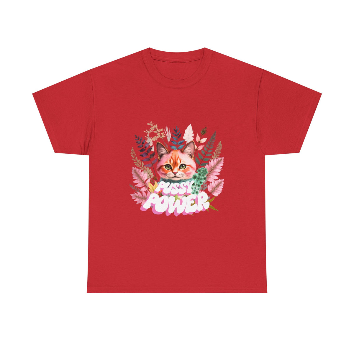 Pussy Power Flower Cat - Unisex T-shirt