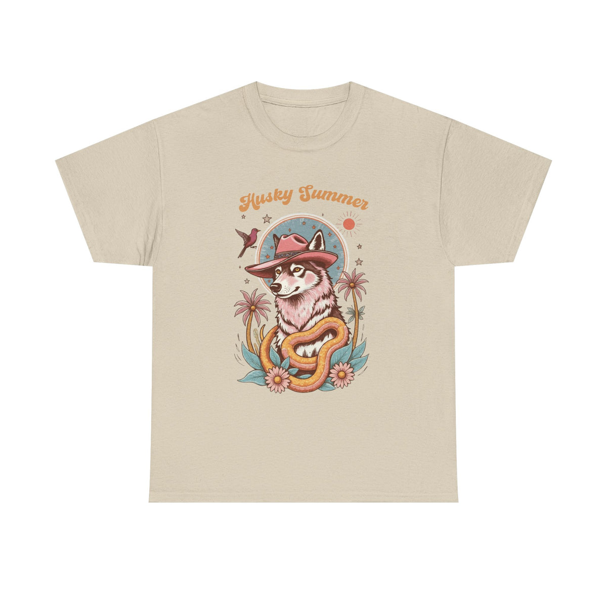 Husky Retro Cowboy Western Graphic Tee by Electrik Land