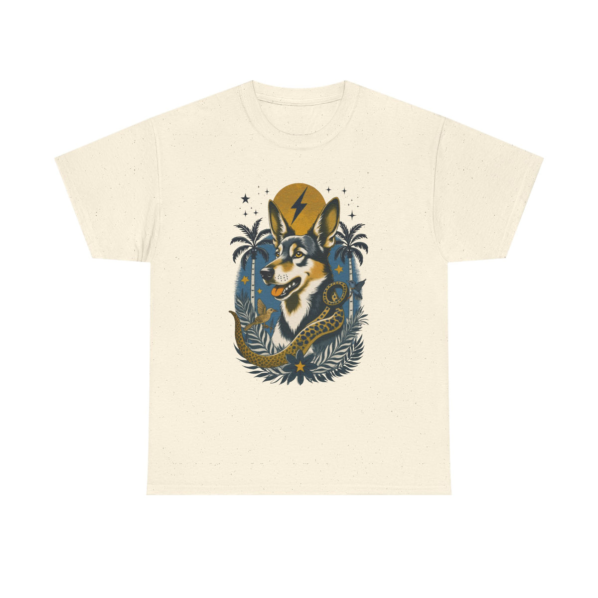 German Shepard Vintage Style Tattoo Graphic T-Shirt