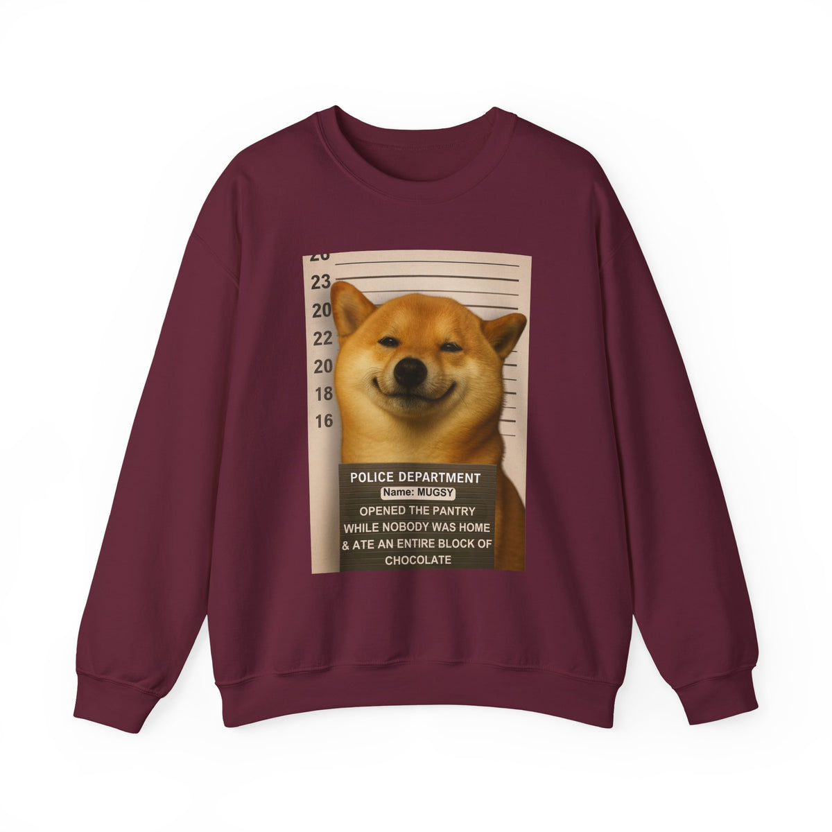 Pet Mugshot Custom Print - Unisex Crew Sweater