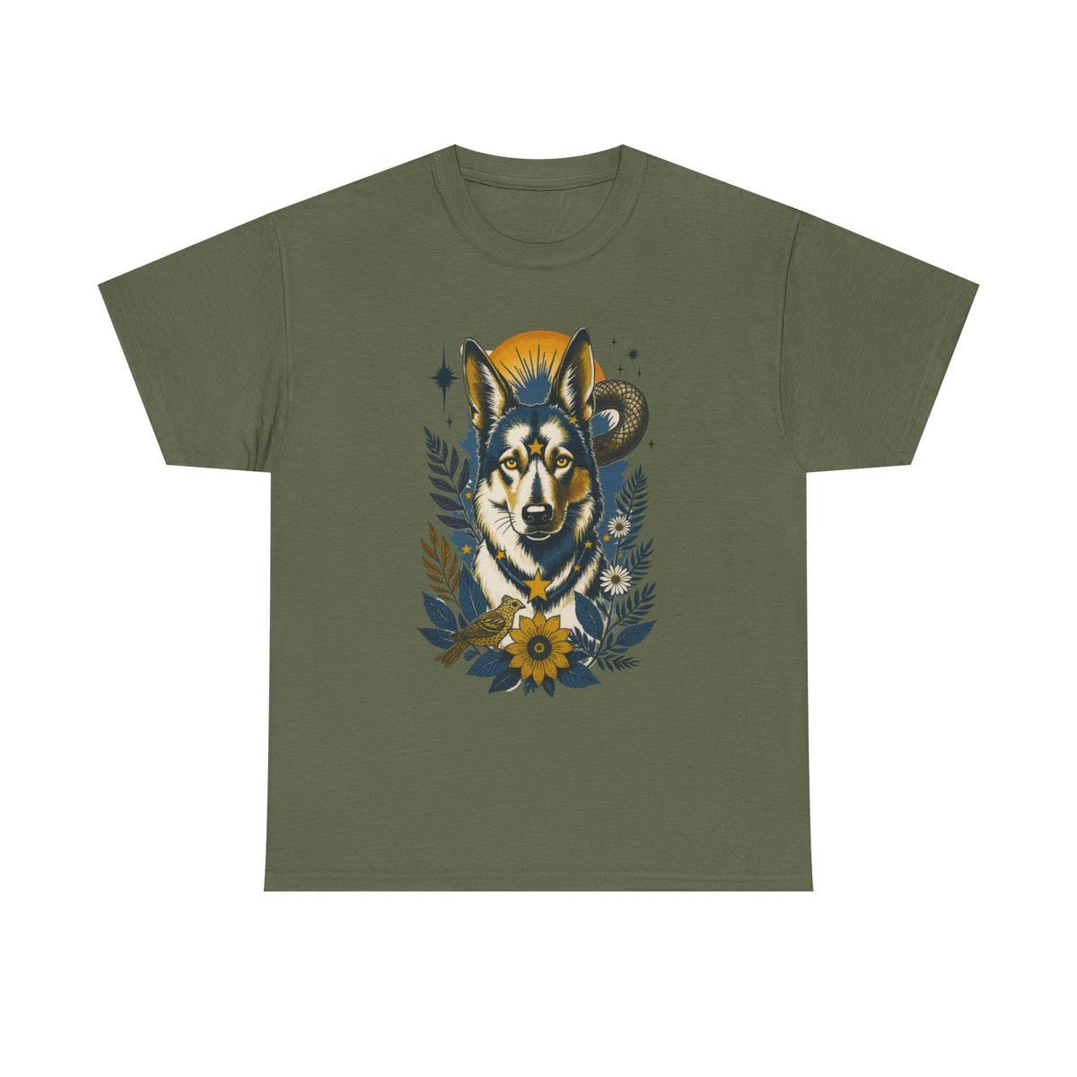 German Shepard 1 Vintage Style Tattoo Graphic T-Shirt
