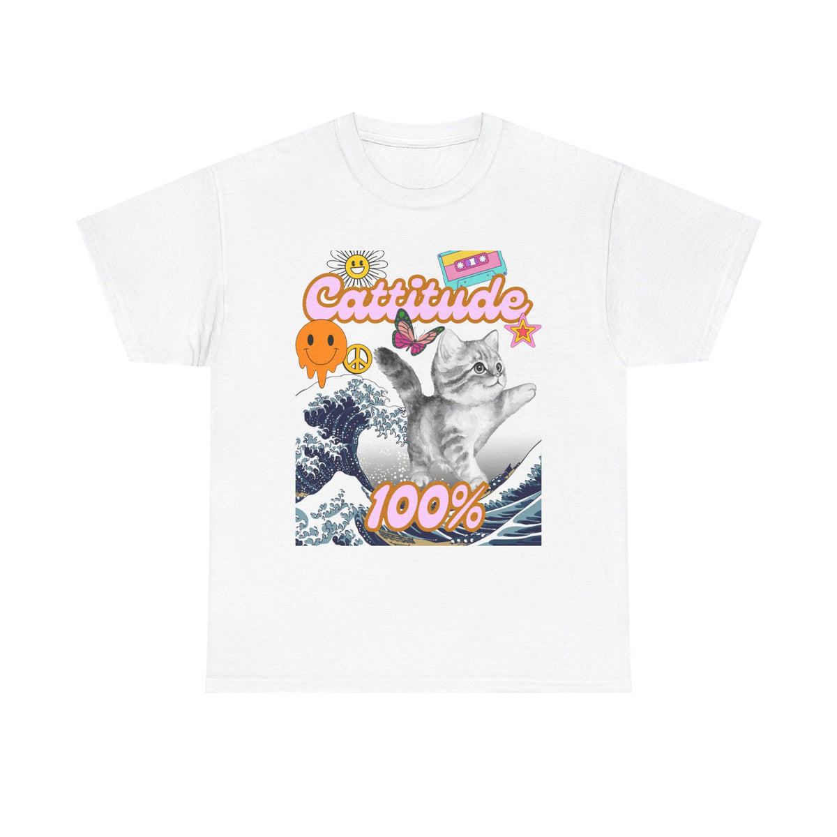 Cattitude 100% -  Cat Lovers - Unisex T-shirt