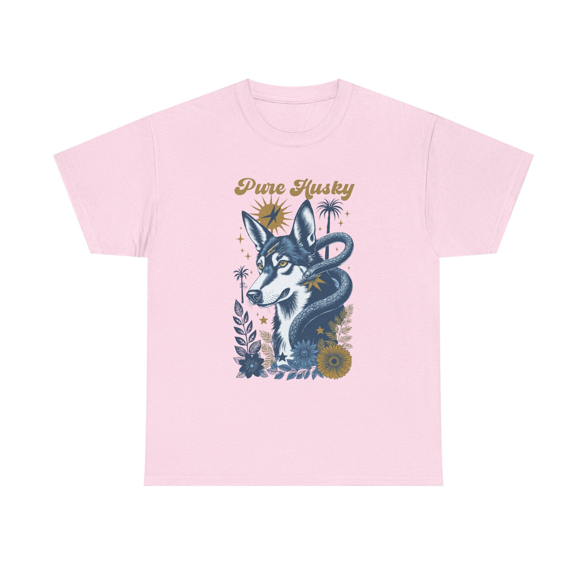 Pure Husky Fantasy Tattoo Graphic Tee by Electrik Land