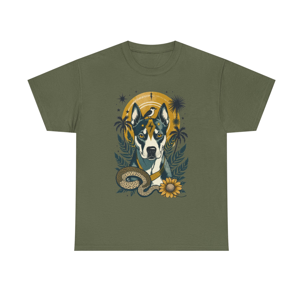 Pit Bull Vintage Style Tattoo graphic T-Shirt