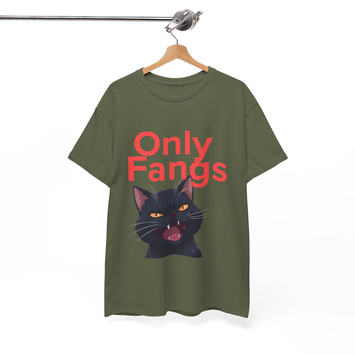 Only Fangs Anime Cat  - Unisex T-shirt