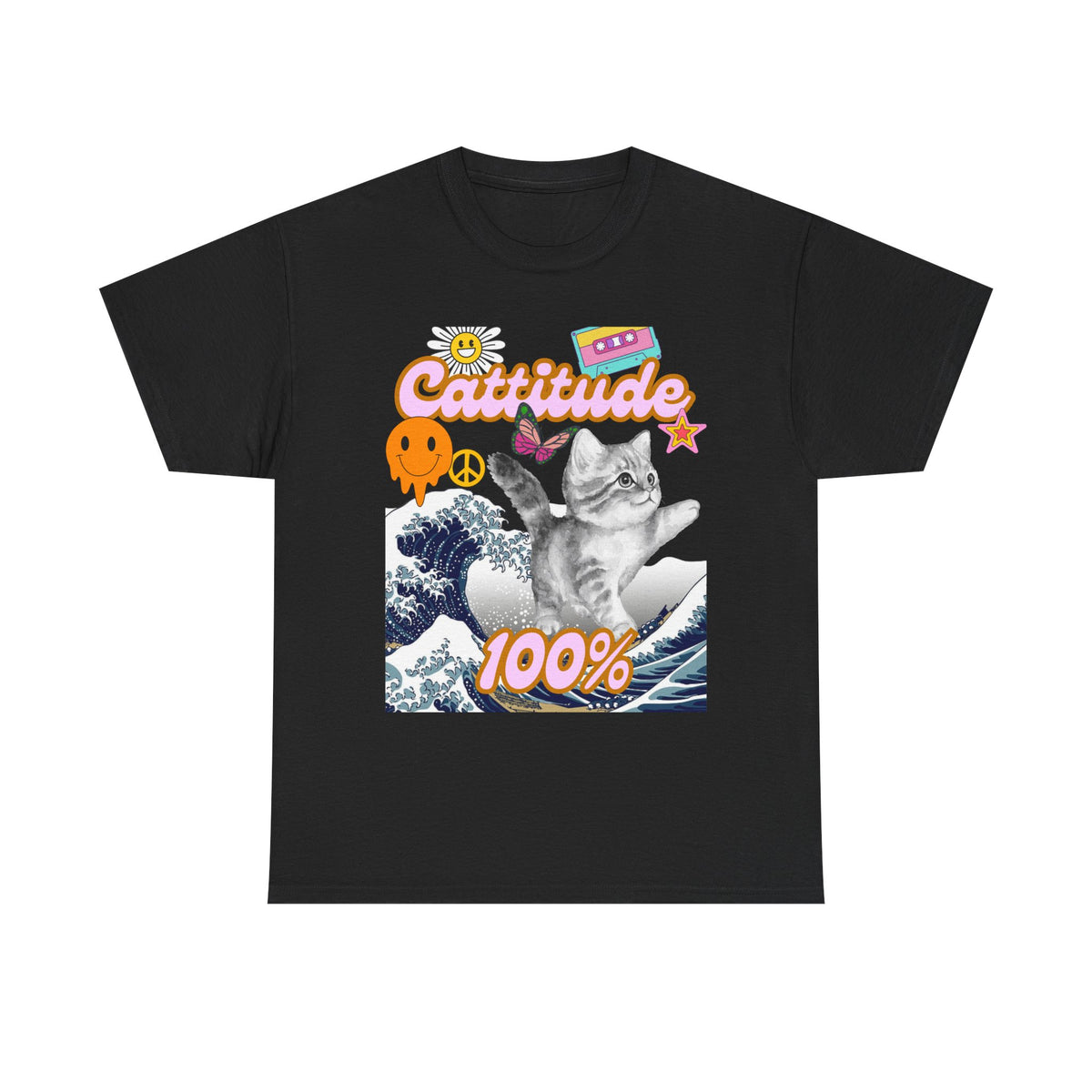 Cattitude 100% -  Cat Lovers - Unisex T-shirt