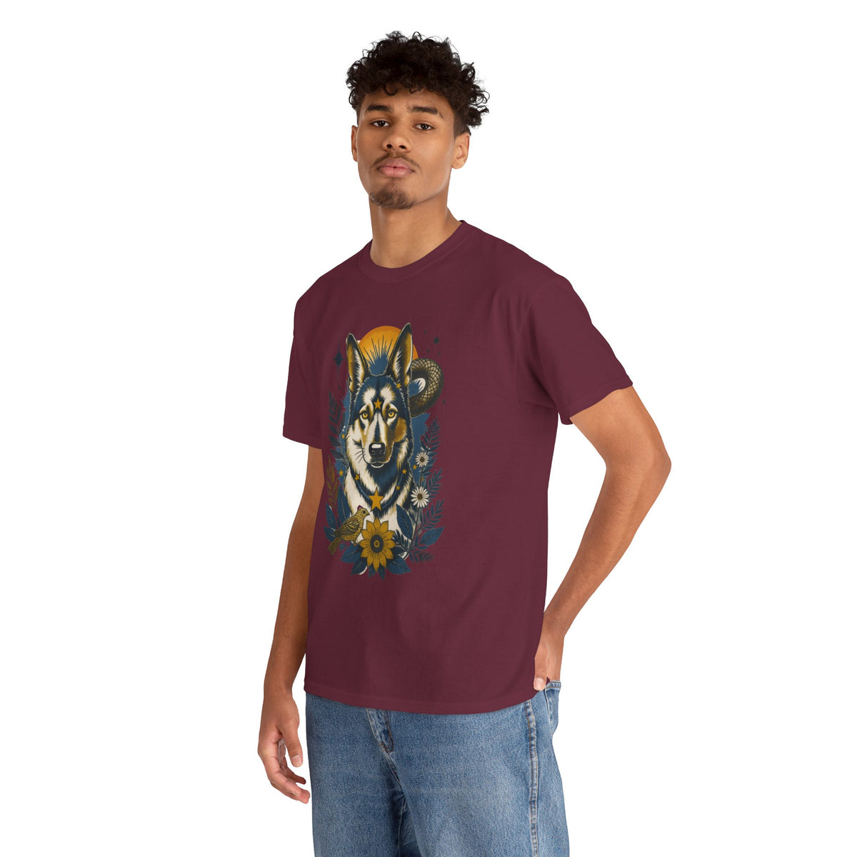 German Shepard 1 Vintage Style Tattoo Graphic T-Shirt