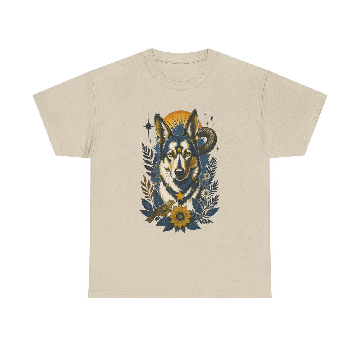 German Shepard 1 Vintage Style Tattoo Graphic T-Shirt