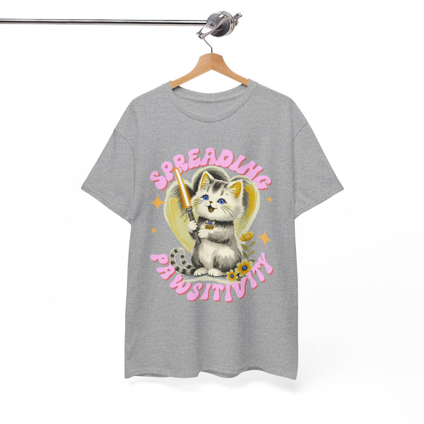 Spreading Pawsitivity Cat |  Unisex T-shirt