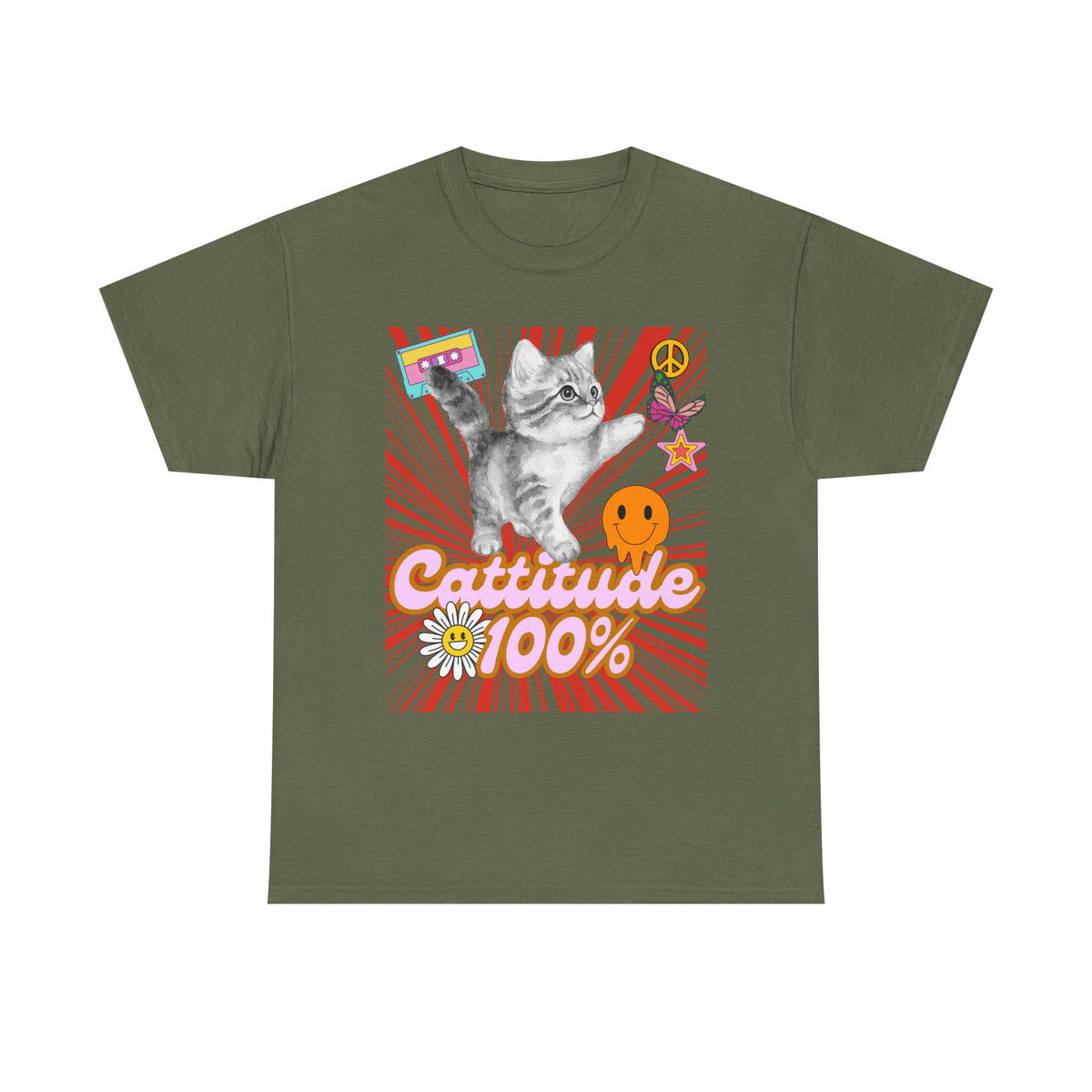 Cattitude 100% Y2K Edition - Cat Lovers - Unisex T-shirt
