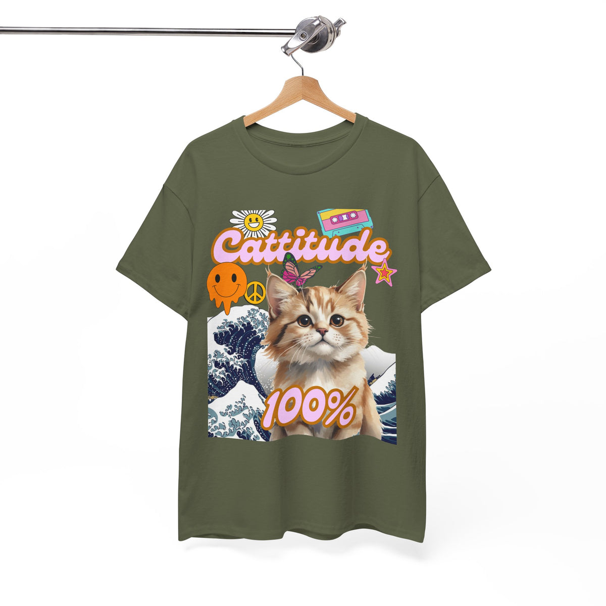 Cattitude 100% Waves Edition - Cat Lovers - Unisex T-shirt