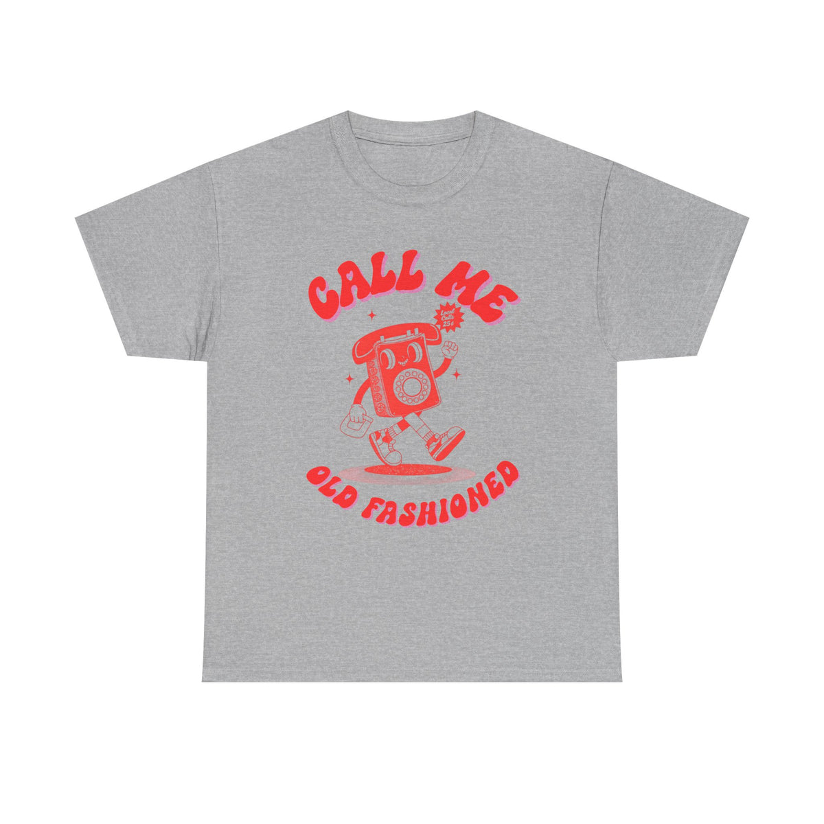 Call Me Old Fashioned Vintage Red Phone Tee by Electrik Land