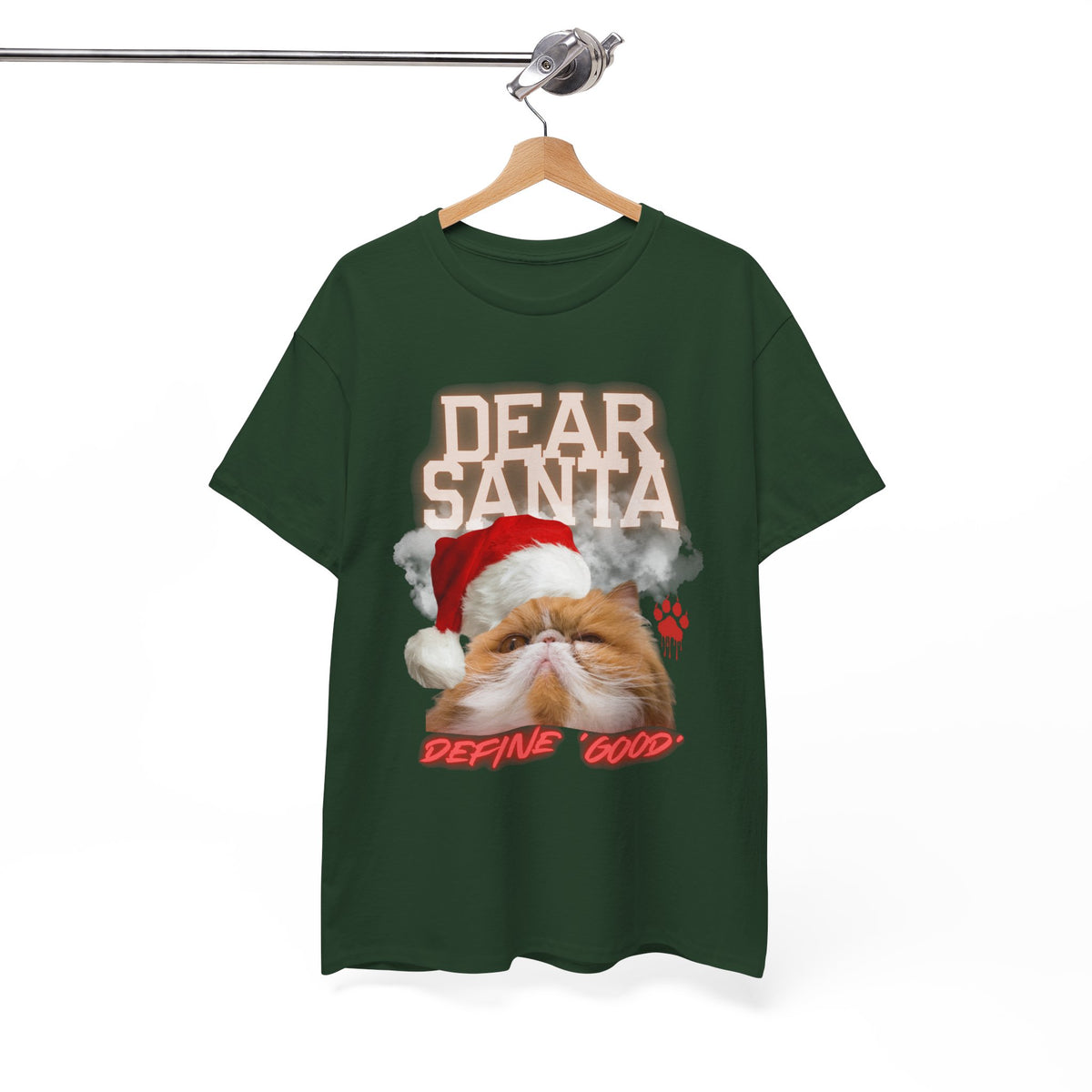 Dear Santa Define Good Cat Tee by Electrik Land