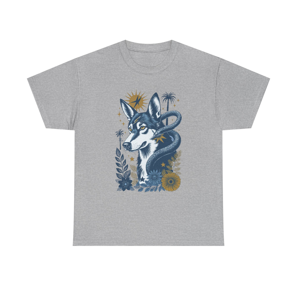 Husky Vintage Style Tattoo graphic T-Shirt