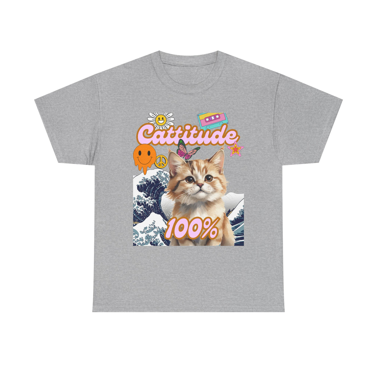 Cattitude 100% Waves Edition - Cat Lovers - Unisex T-shirt