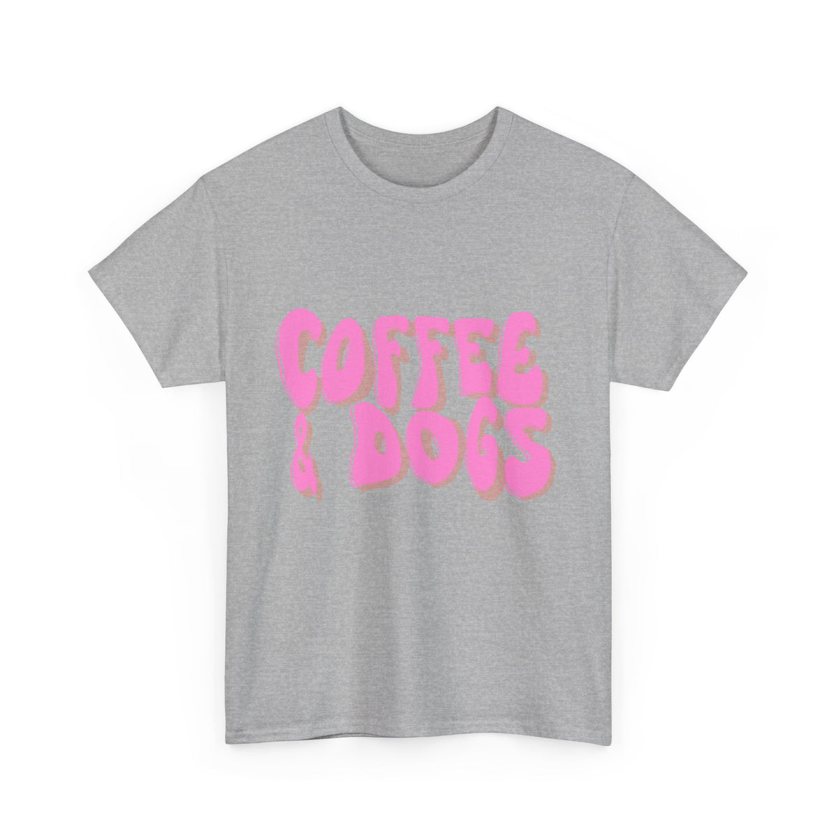 Coffee & Dogs Psychedelic Graphic T-Shirt