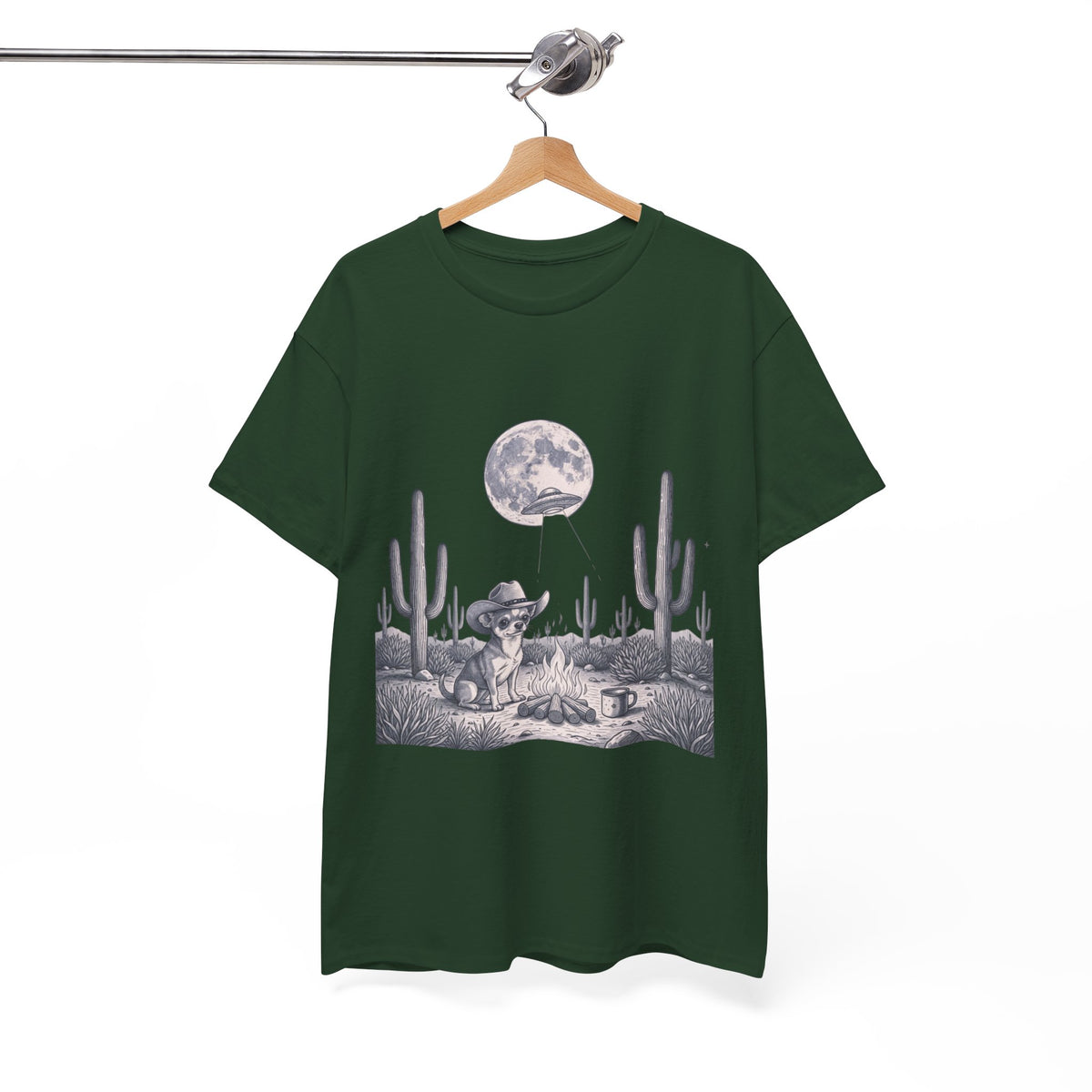 Chihuahua Cowboy & Desert UFO  - Unisex T-shirt