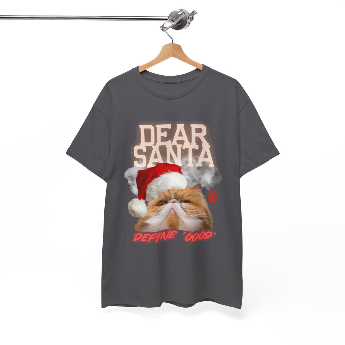 Dear Santa Define Good Cat Tee by Electrik Land