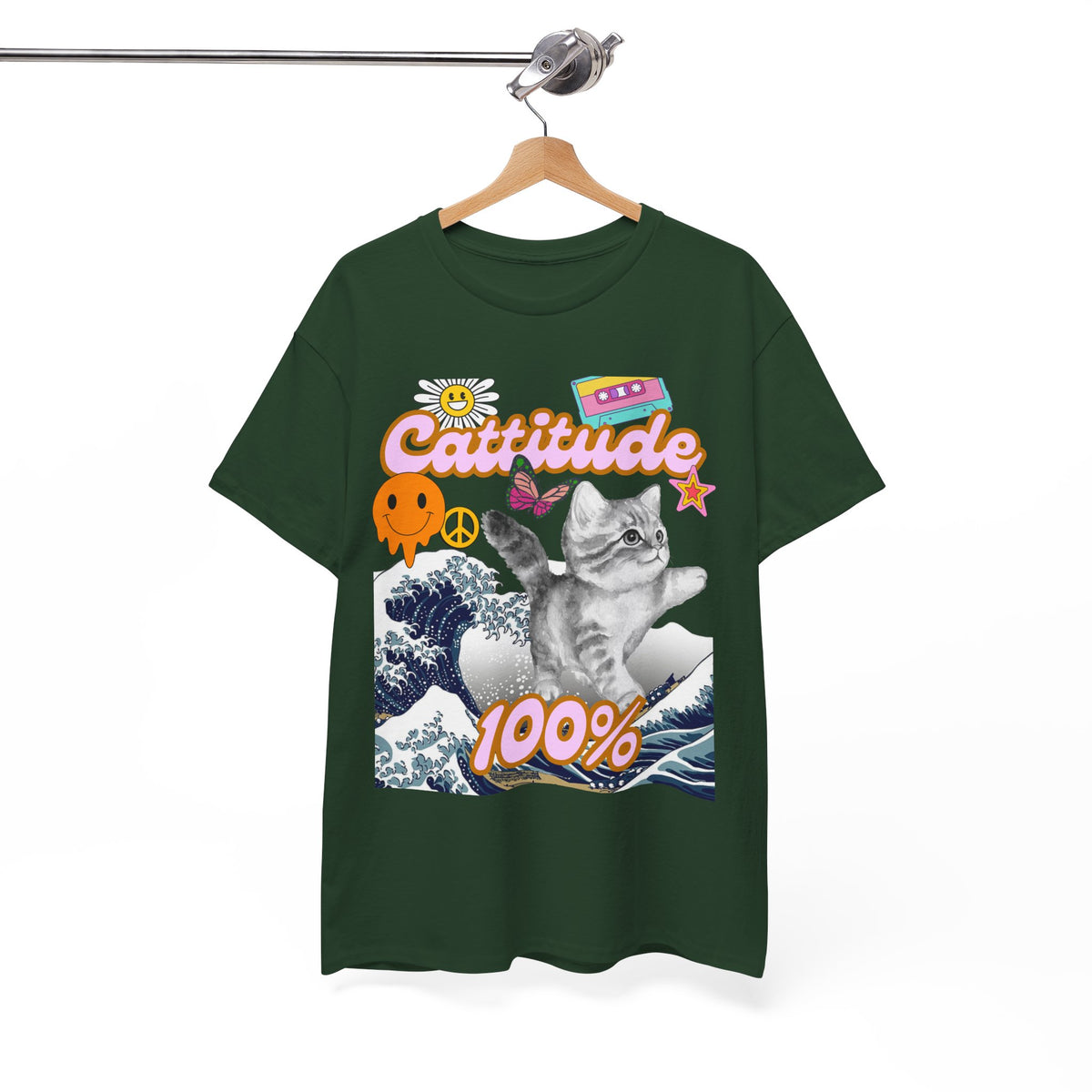 Cattitude 100% -  Cat Lovers - Unisex T-shirt
