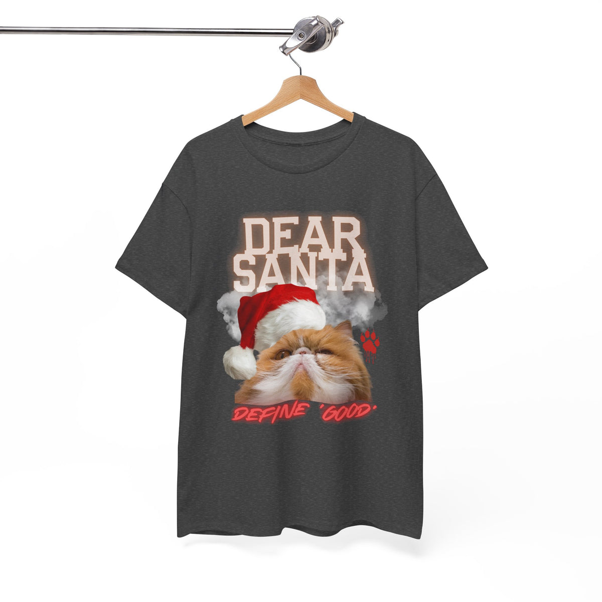 Dear Santa Define Good Cat Tee by Electrik Land