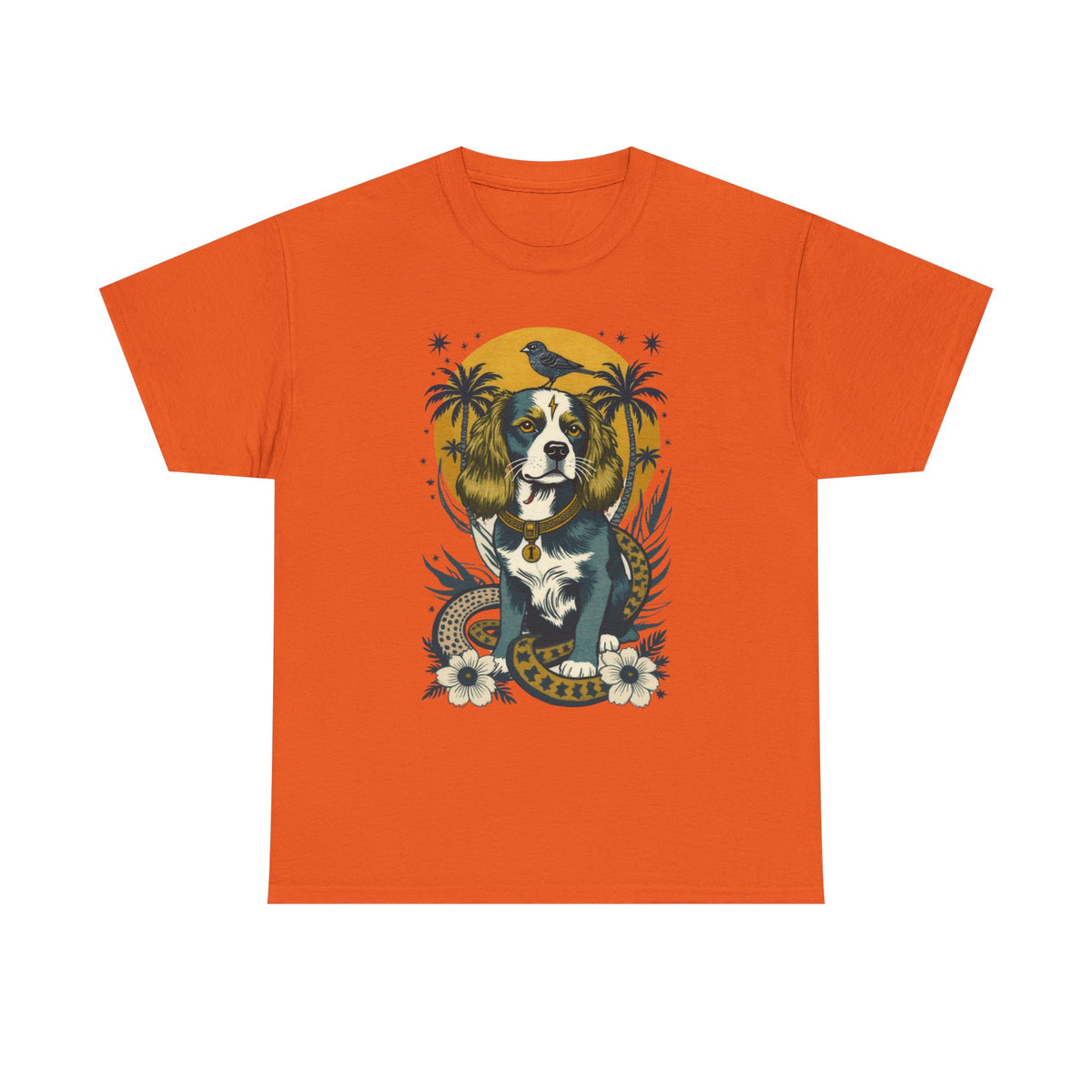 King Charles Cavalier 1 Vintage Style Tattoo Graphic T-Shirt