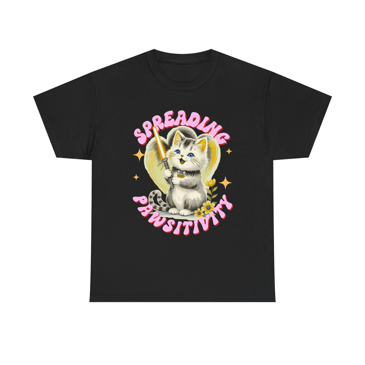 Spreading Pawsitivity Cat |  Unisex T-shirt