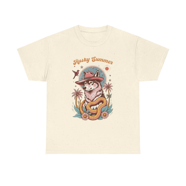Husky Retro Cowboy Western Graphic Tee by Electrik Land