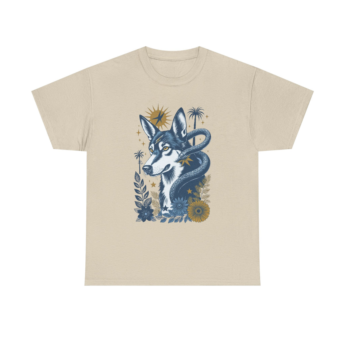Husky Vintage Style Tattoo graphic T-Shirt