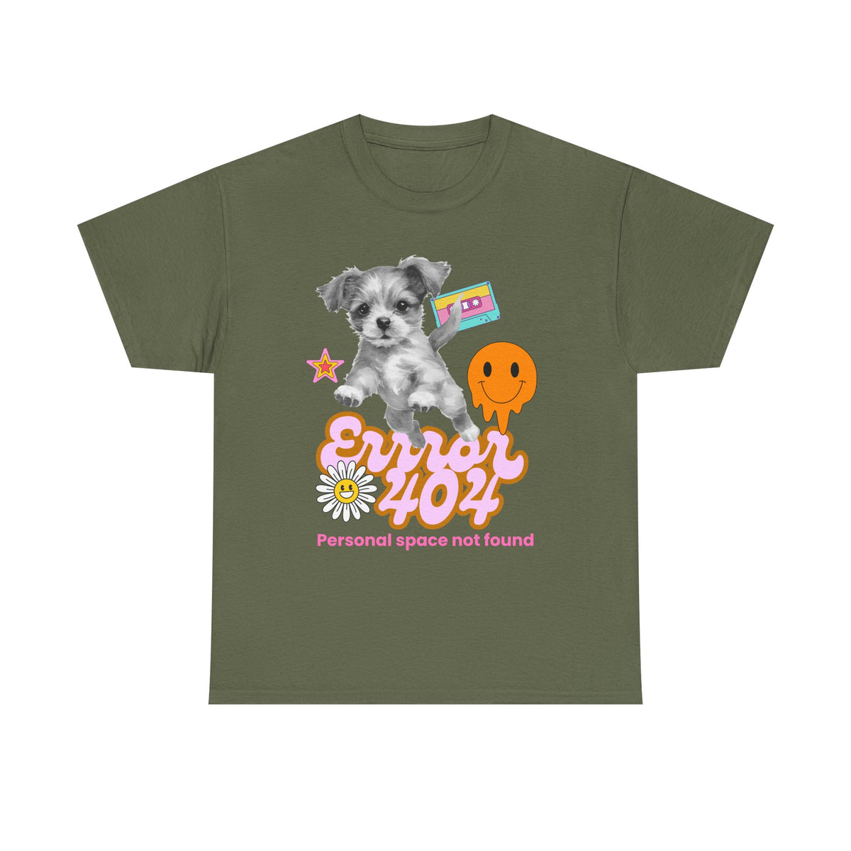 Error 404 Personal Space Not Found Dog - Unisex T-shirt