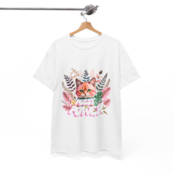 Pussy Power Flower Cat - Unisex T-shirt