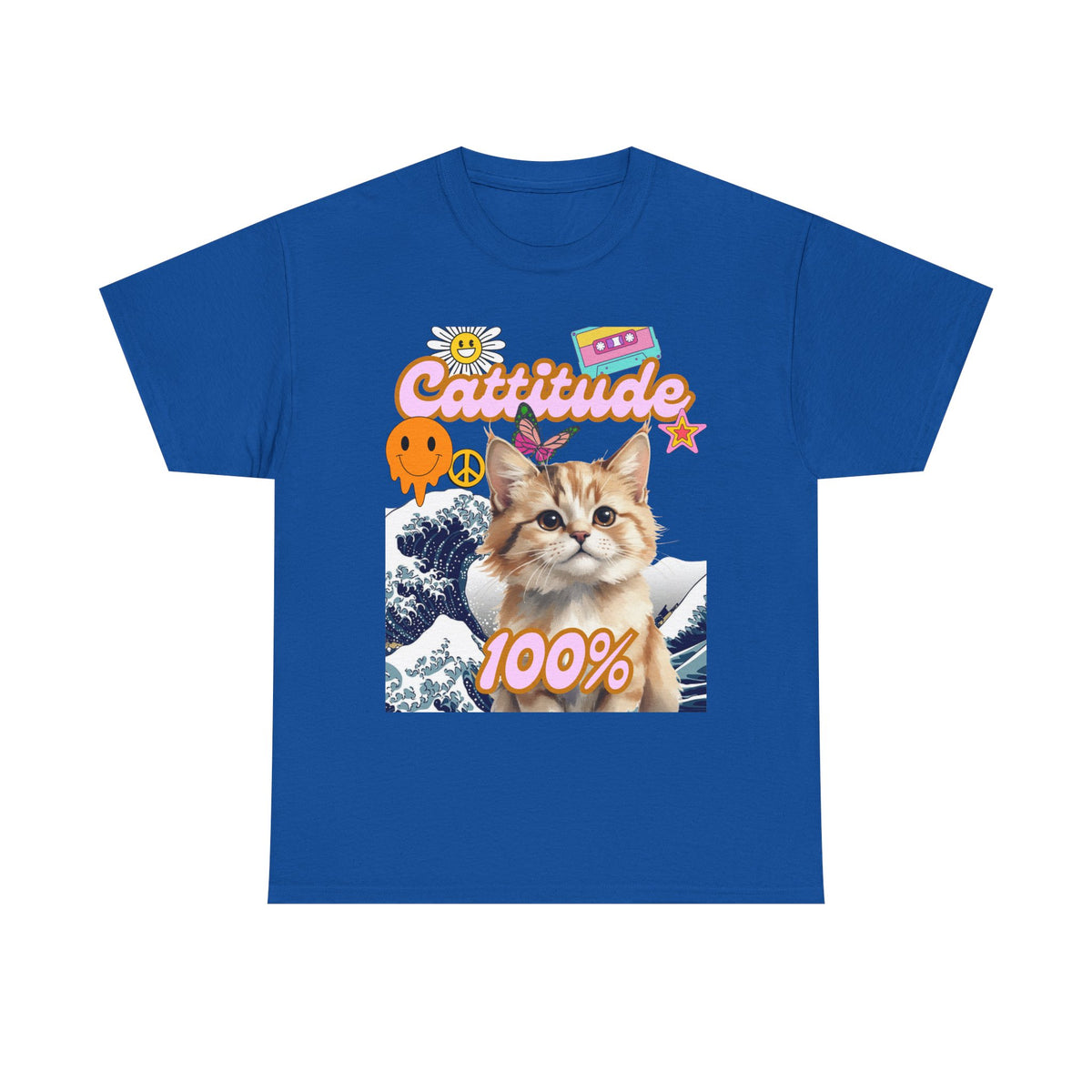 Cattitude 100% Waves Edition - Cat Lovers - Unisex T-shirt