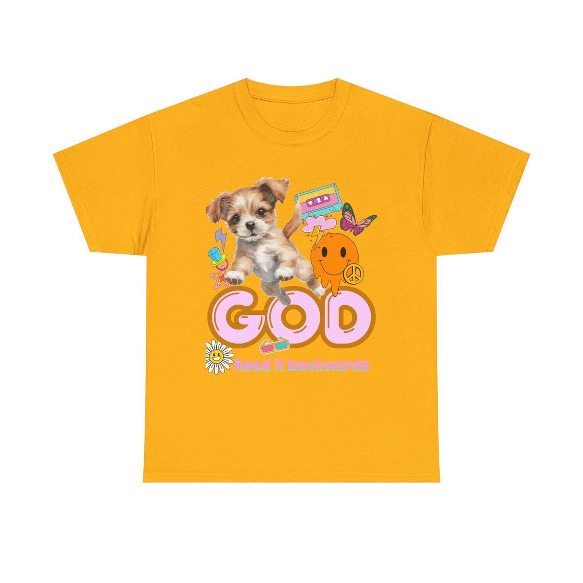 G.O.D Puppy Read it Backwards - Unisex T-shirt