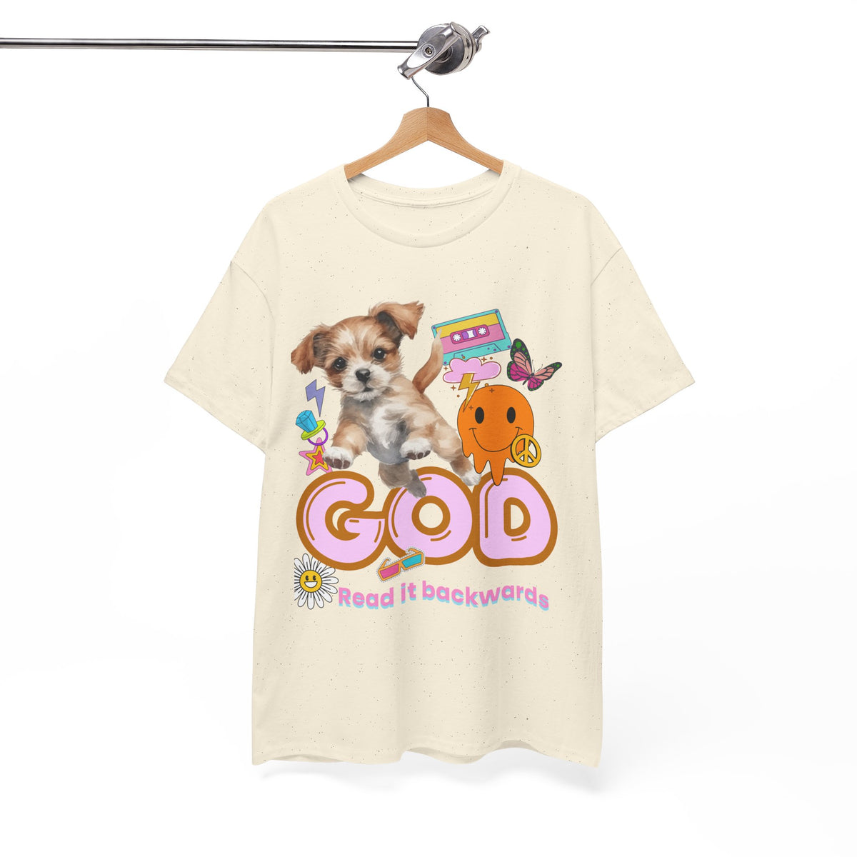 G.O.D Puppy Read it Backwards - Unisex T-shirt