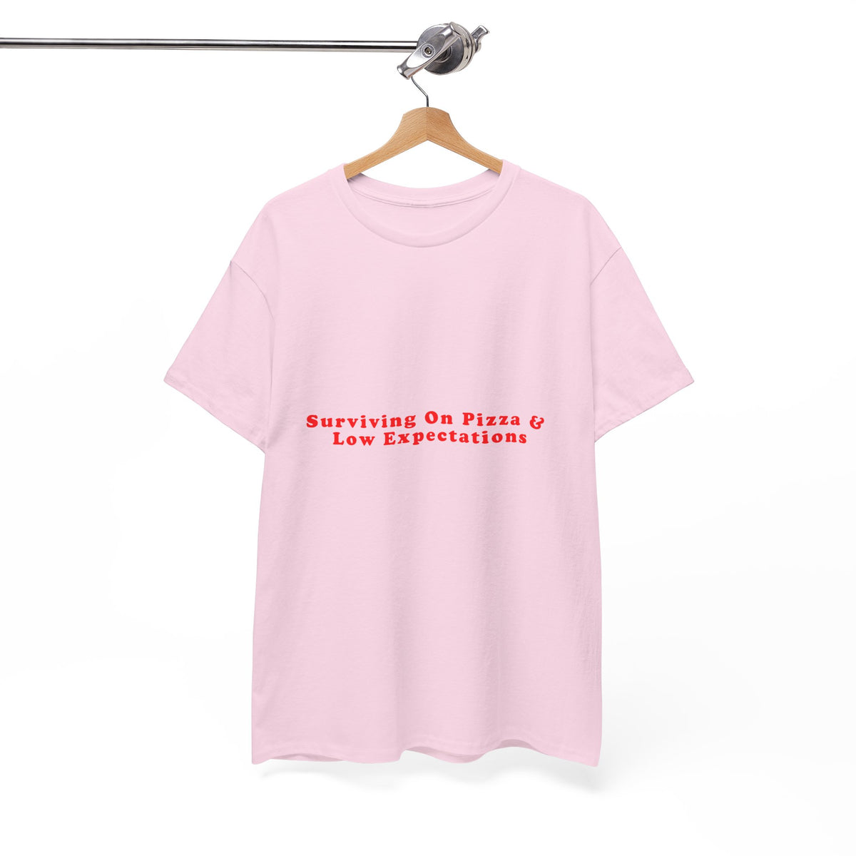 Surviving On Pizza And Low Expectations – Statement T-Shirt by Electrik Land