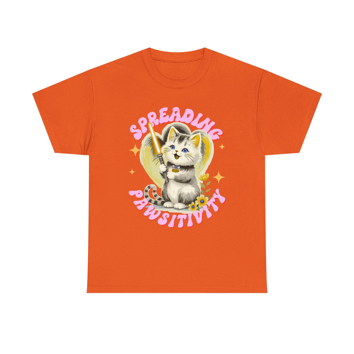 Spreading Pawsitivity Cat |  Unisex T-shirt