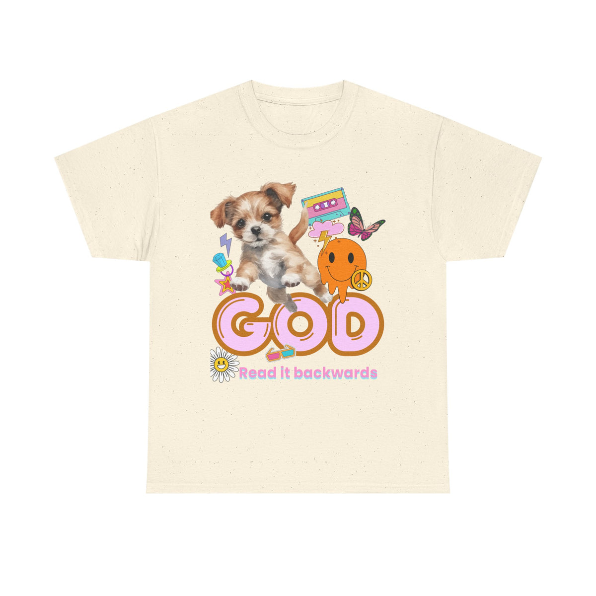 G.O.D Puppy Read it Backwards - Unisex T-shirt