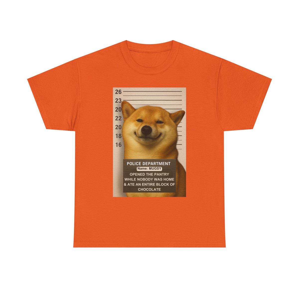 Police Mugshot- Custom Pet Print Unisex Tee