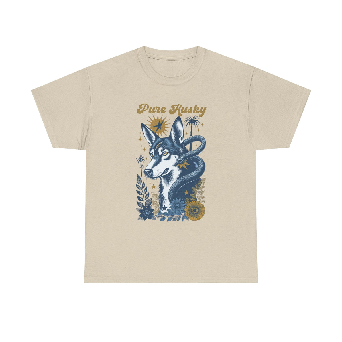 Pure Husky Fantasy Tattoo Graphic Tee by Electrik Land
