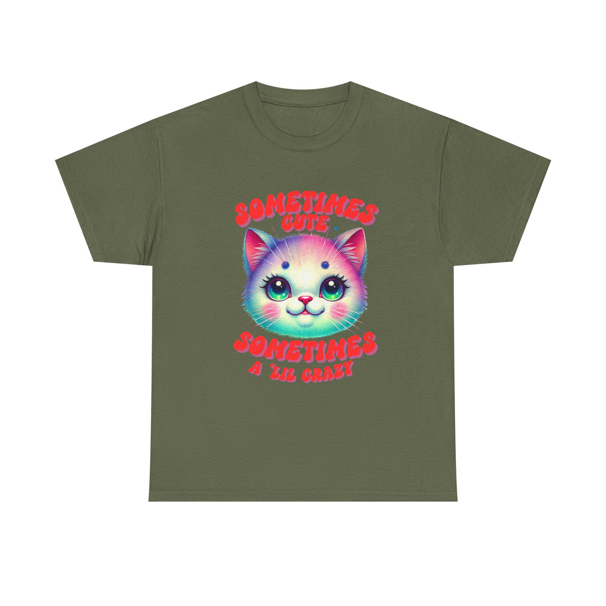 Sometimes Cute Sometimes Crazy Cat Tee by Electrik Land