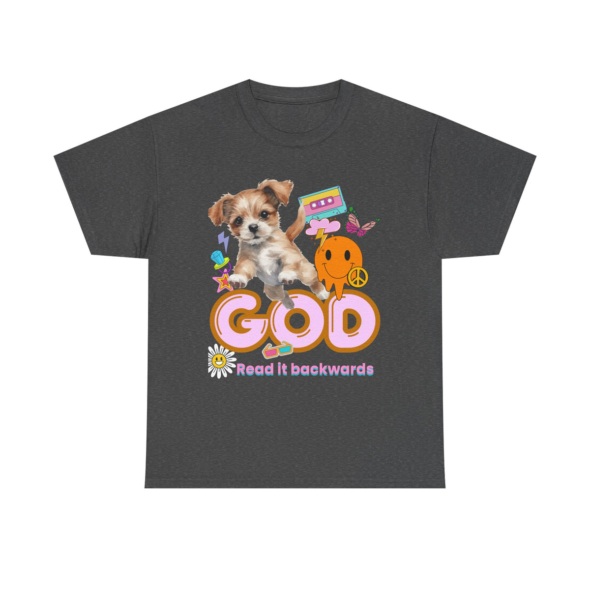 G.O.D Puppy Read it Backwards - Unisex T-shirt