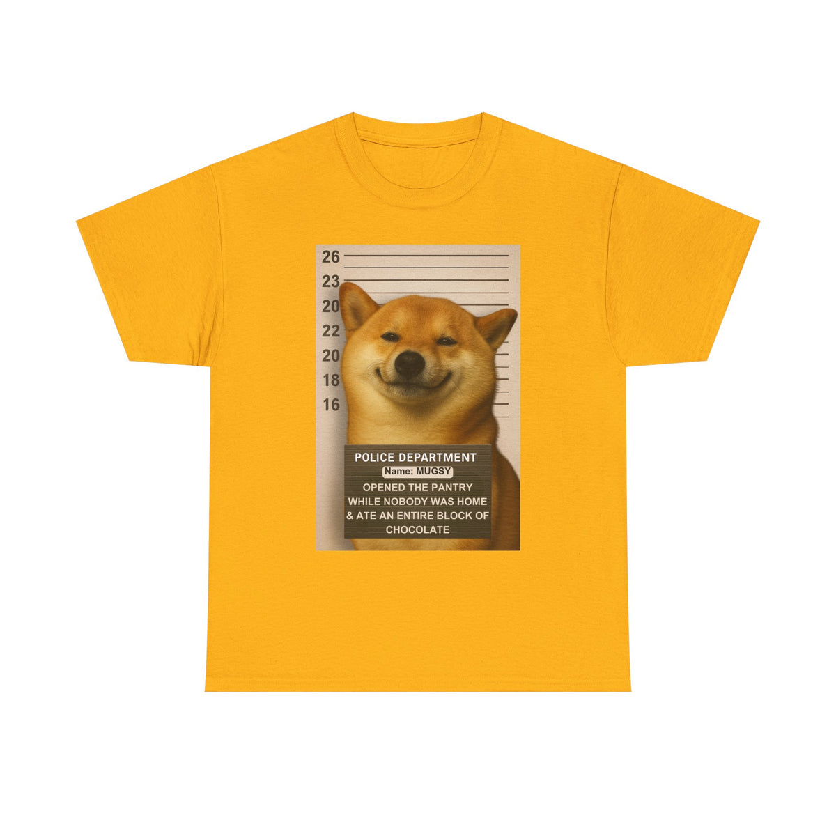 Police Mugshot- Custom Pet Print Unisex Tee