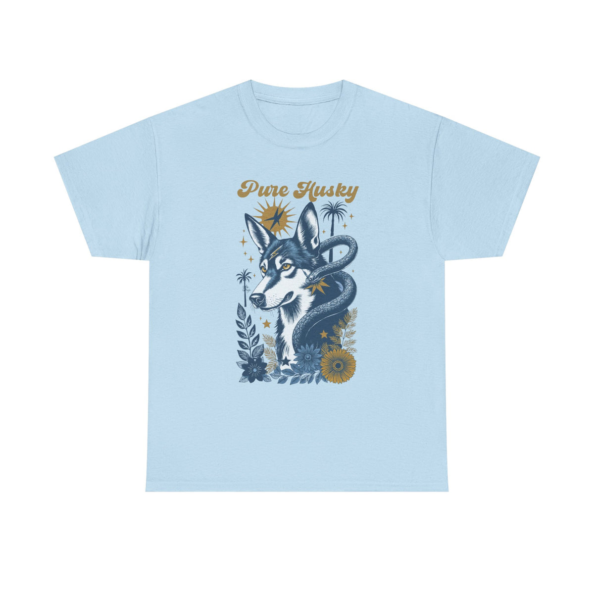 Pure Husky Fantasy Tattoo Graphic Tee by Electrik Land