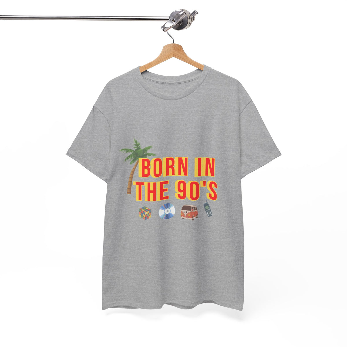 Born in the 90s T-Shirt with Retro Icons Nostalgia by Electrik Land.