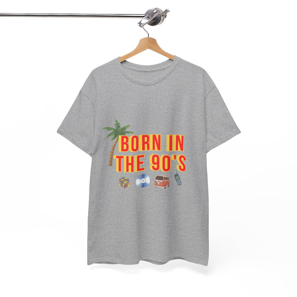 Born in the 90s T-Shirt with Retro Icons Nostalgia by Electrik Land.